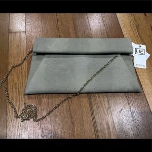 Faux leather clutch